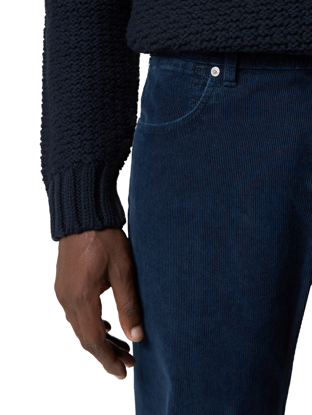 STONE ISLAND - Pantalon Indigo Micro Corduroy - Denim research