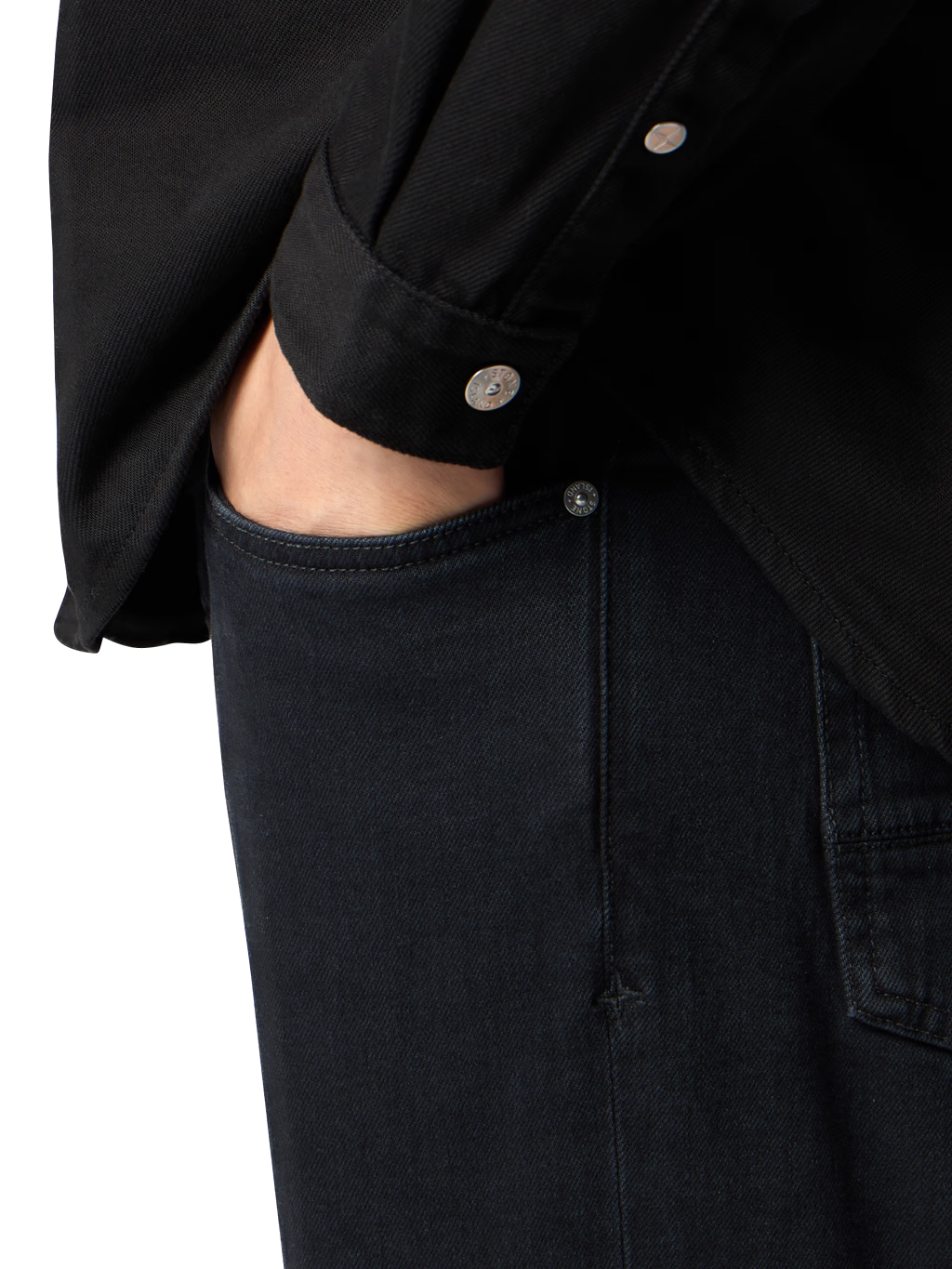 STONE ISLAND - jean noir slim denim research