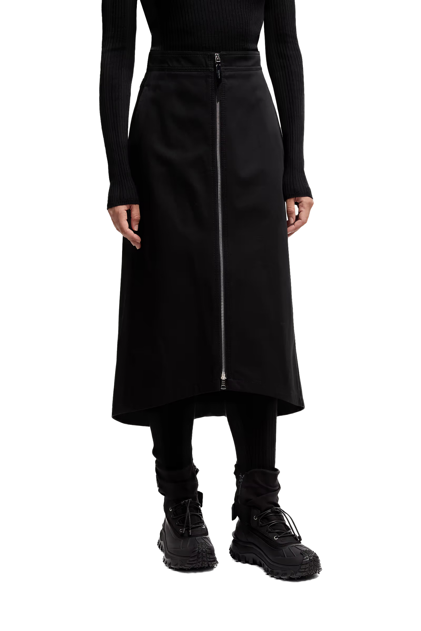 MONCLER GENIUS - Jupe midi Moncler x EE72 par Edward Enninful en gabardine de coton