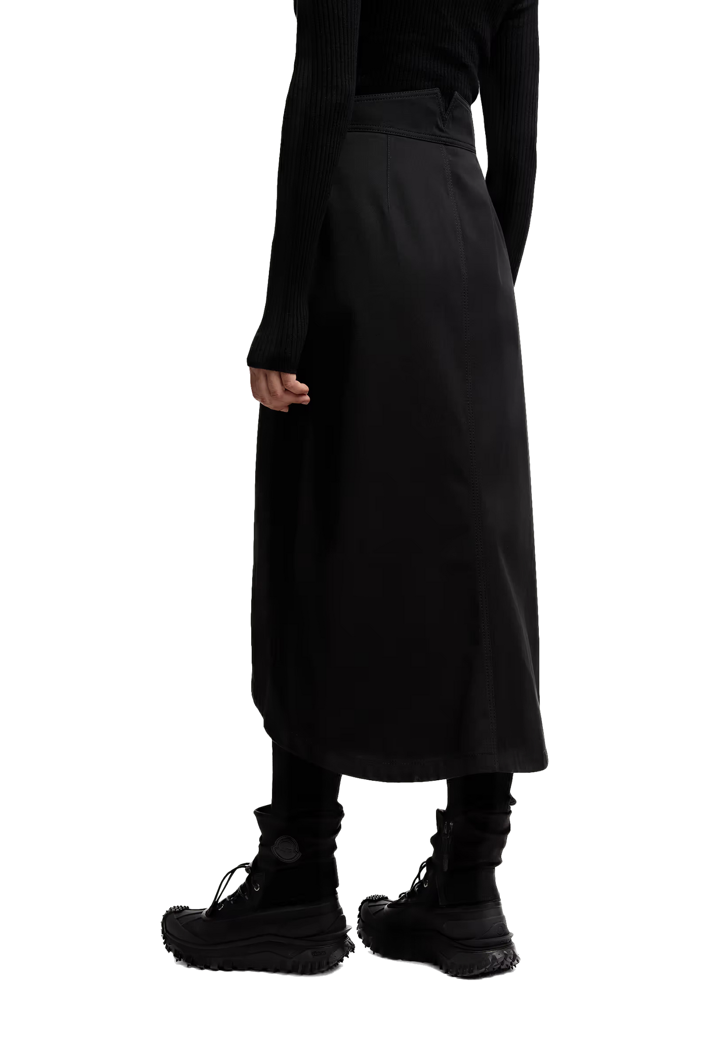 MONCLER GENIUS - Jupe midi Moncler x EE72 par Edward Enninful en gabardine de coton