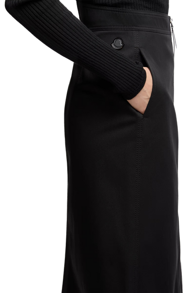 MONCLER GENIUS - Jupe midi Moncler x EE72 par Edward Enninful en gabardine de coton