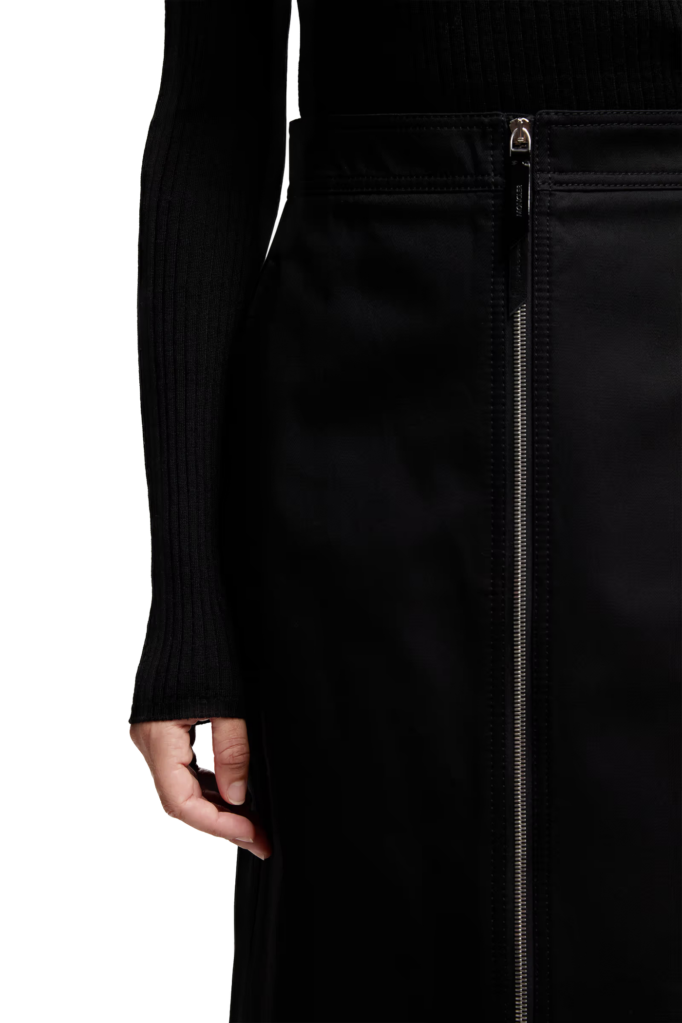 MONCLER GENIUS - Jupe midi Moncler x EE72 par Edward Enninful en gabardine de coton