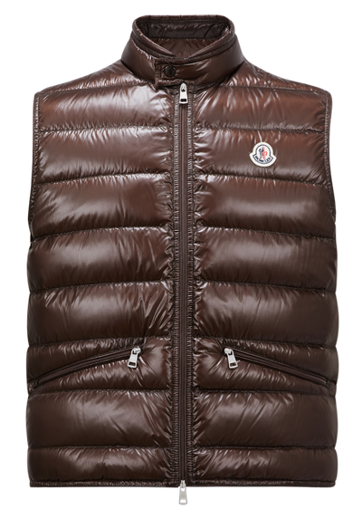 MONCLER - DOUDOUNE SANS MANCHES GUI MARRON