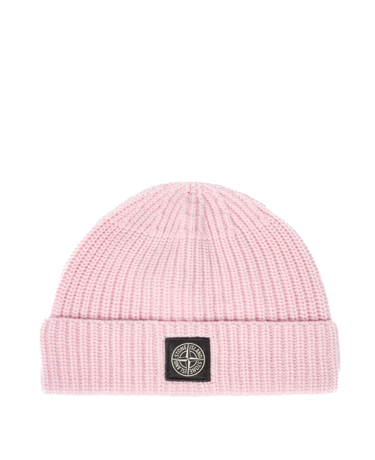 STONE ISLAND - Bonnet en maille rose