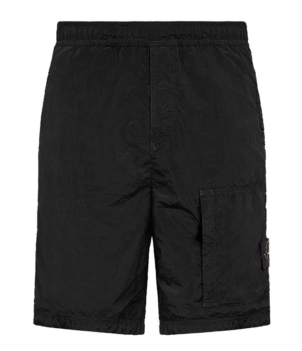 STONE ISLAND - Short bermuda en nylon noir