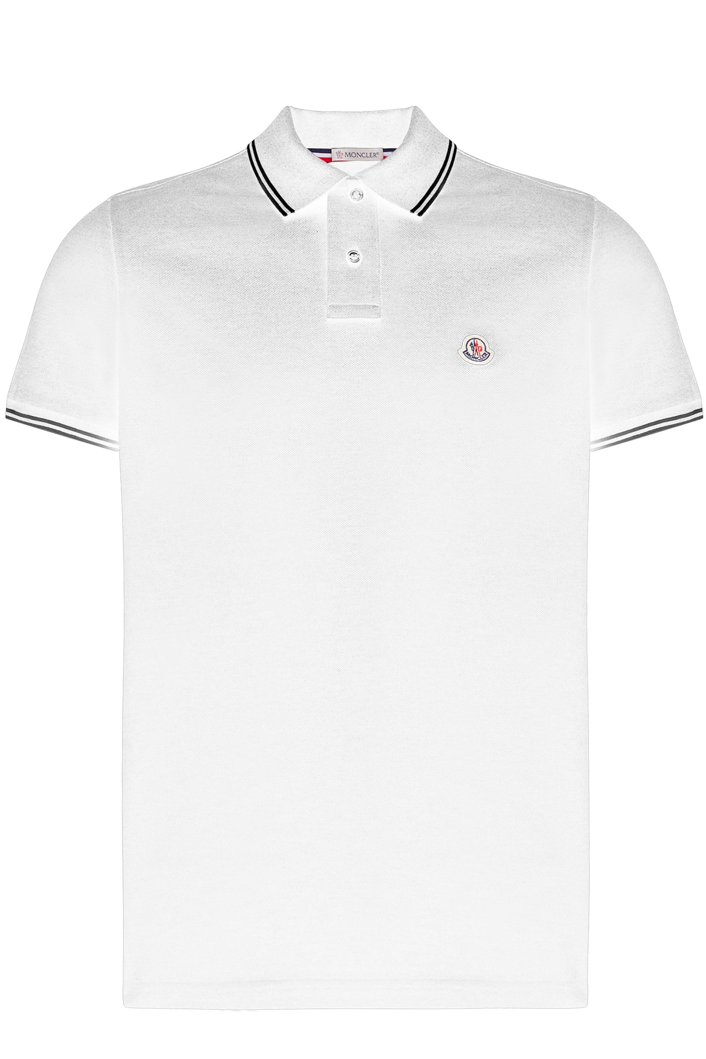 MONCLER - Polo à logo blanc