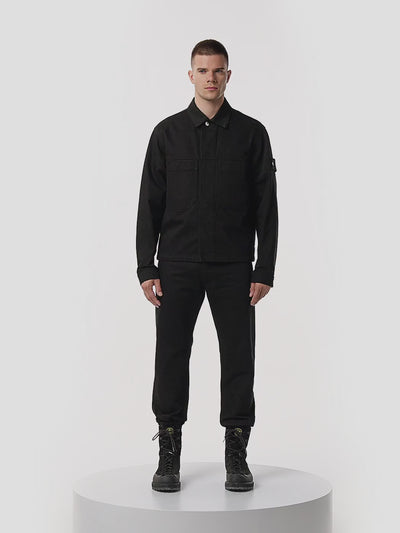 STONE ISLAND - Jean noir regular denim research