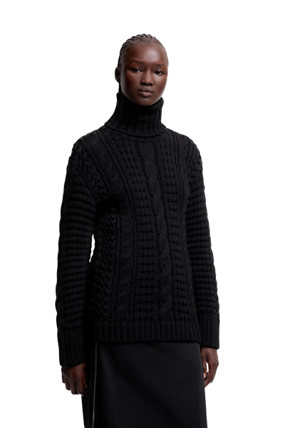 MONCLER - Pull à col roulé en laine Moncler x EE72 par Edward Enninful
