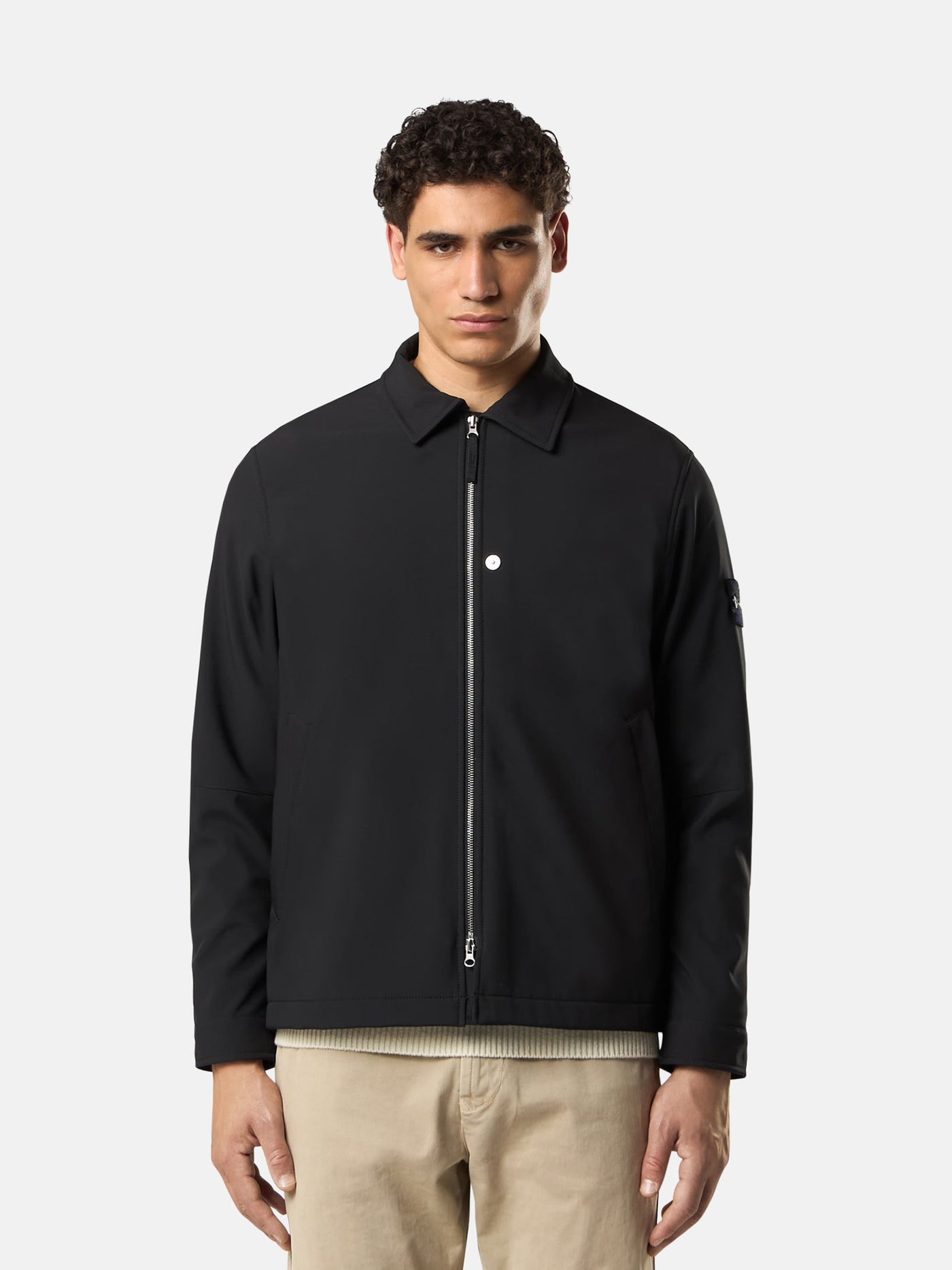 STONE ISLAND - Veste noire soft shell