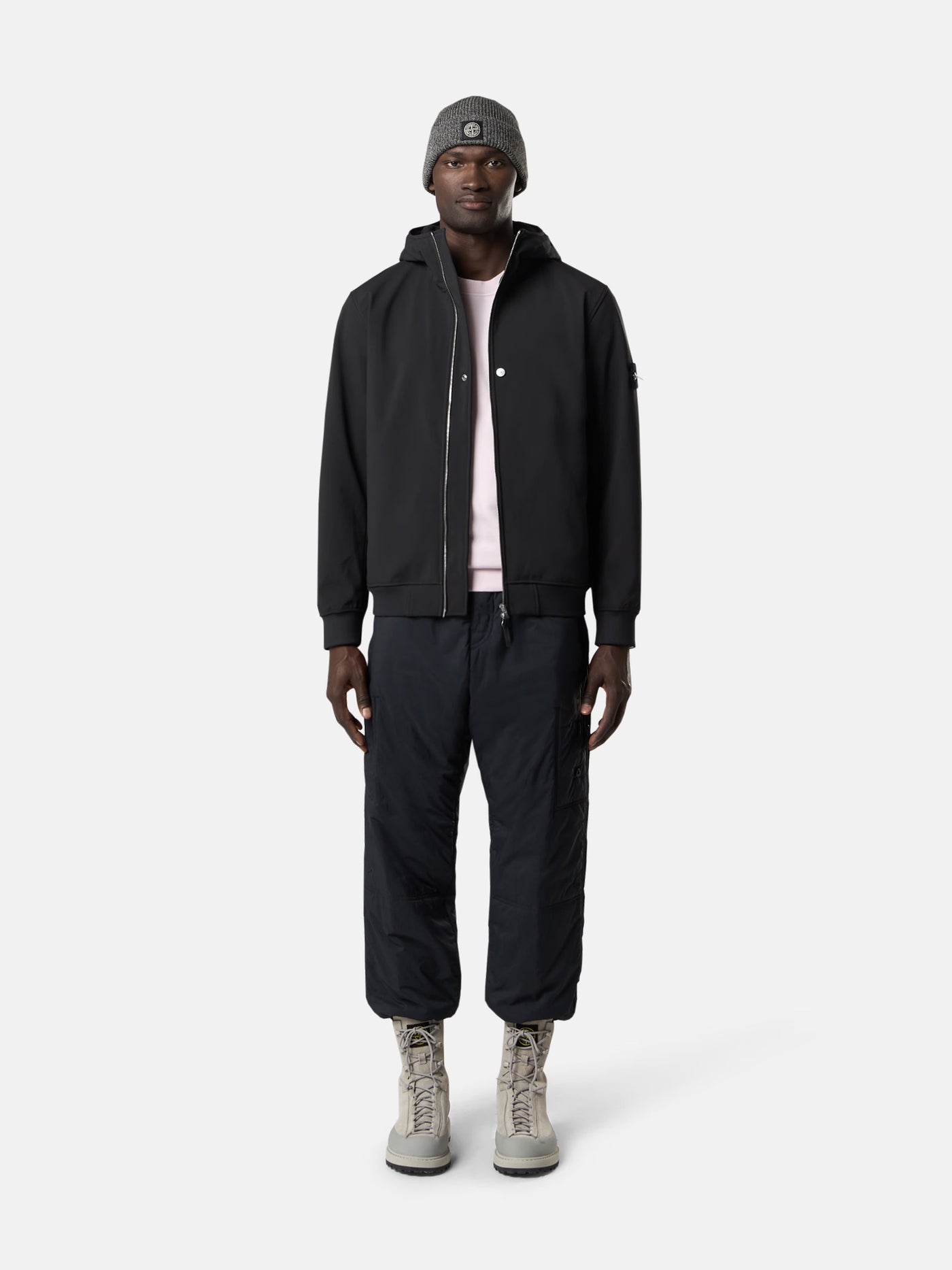 STONE ISLAND - Veste SOFT SHELL-R noire