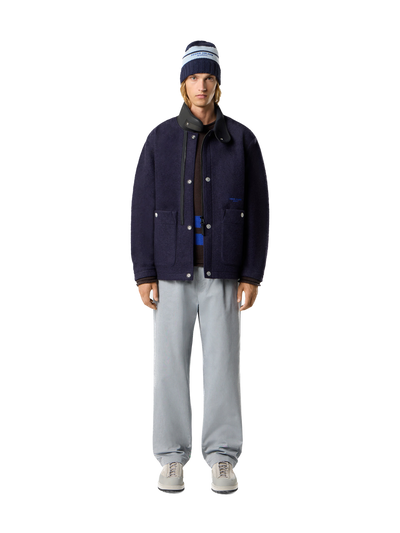 STONE ISLAND MARINA - Veste en laine avec col en nylon extensible
