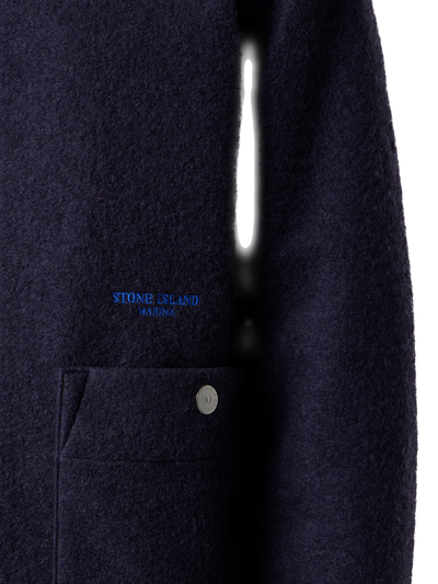 STONE ISLAND MARINA - Veste en laine avec col en nylon extensible