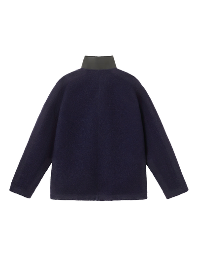 STONE ISLAND MARINA - Veste en laine avec col en nylon extensible