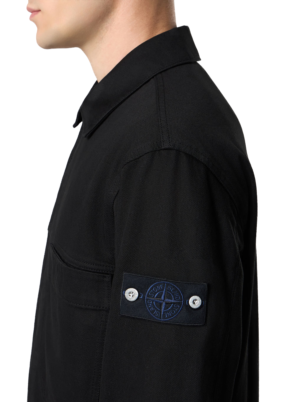 STONE ISLAND - Veste en jean noire denim research