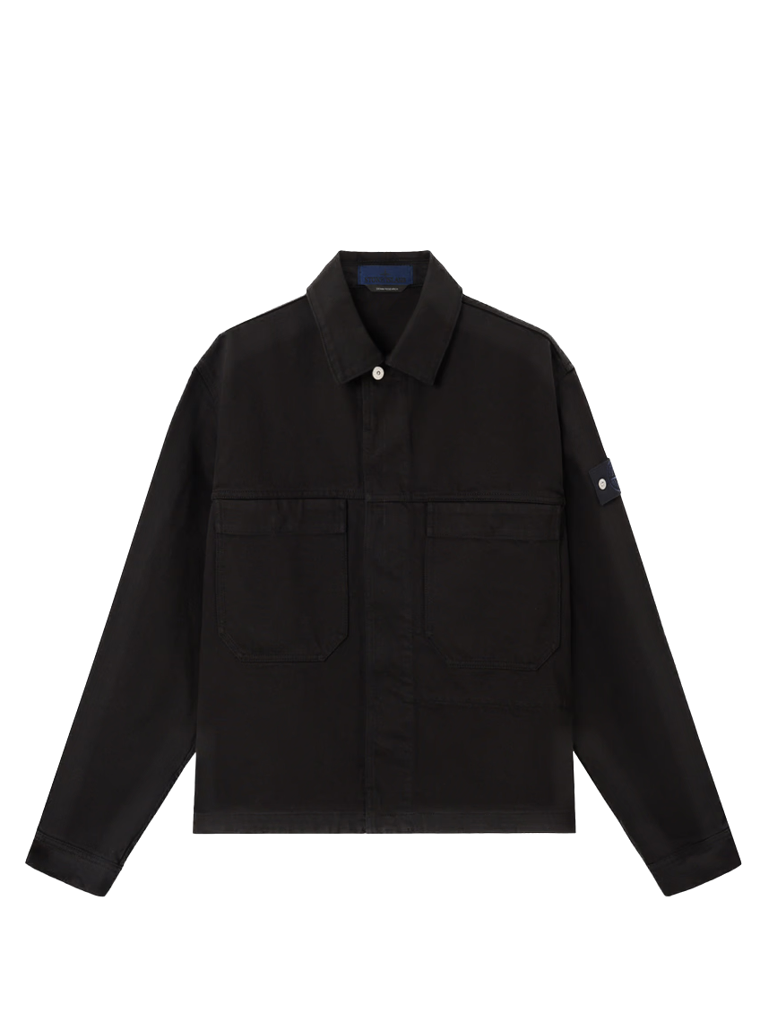 STONE ISLAND - Veste en jean noire denim research