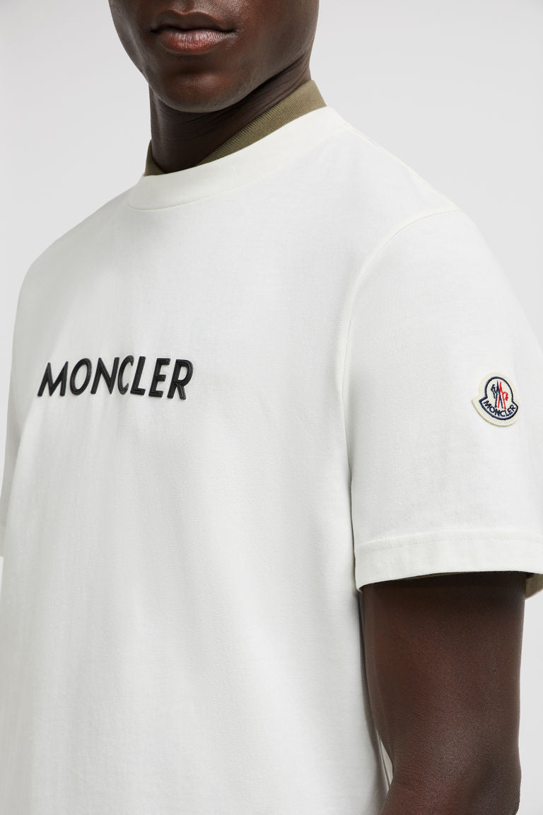 MONCLER - T-SHIRT À LOGO CAOUTCHOUTÉ