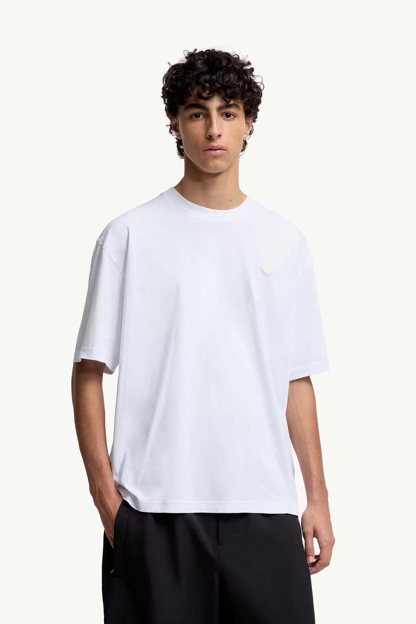 MONCLER GENIUS - T-shirt en coton Moncler blanc x A$AP Rocky