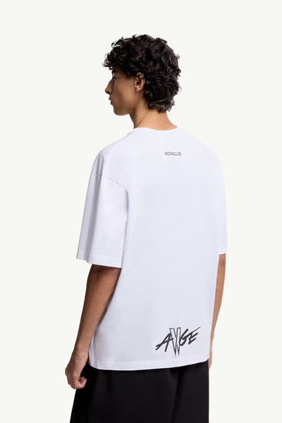 MONCLER GENIUS - T-shirt en coton Moncler blanc x A$AP Rocky