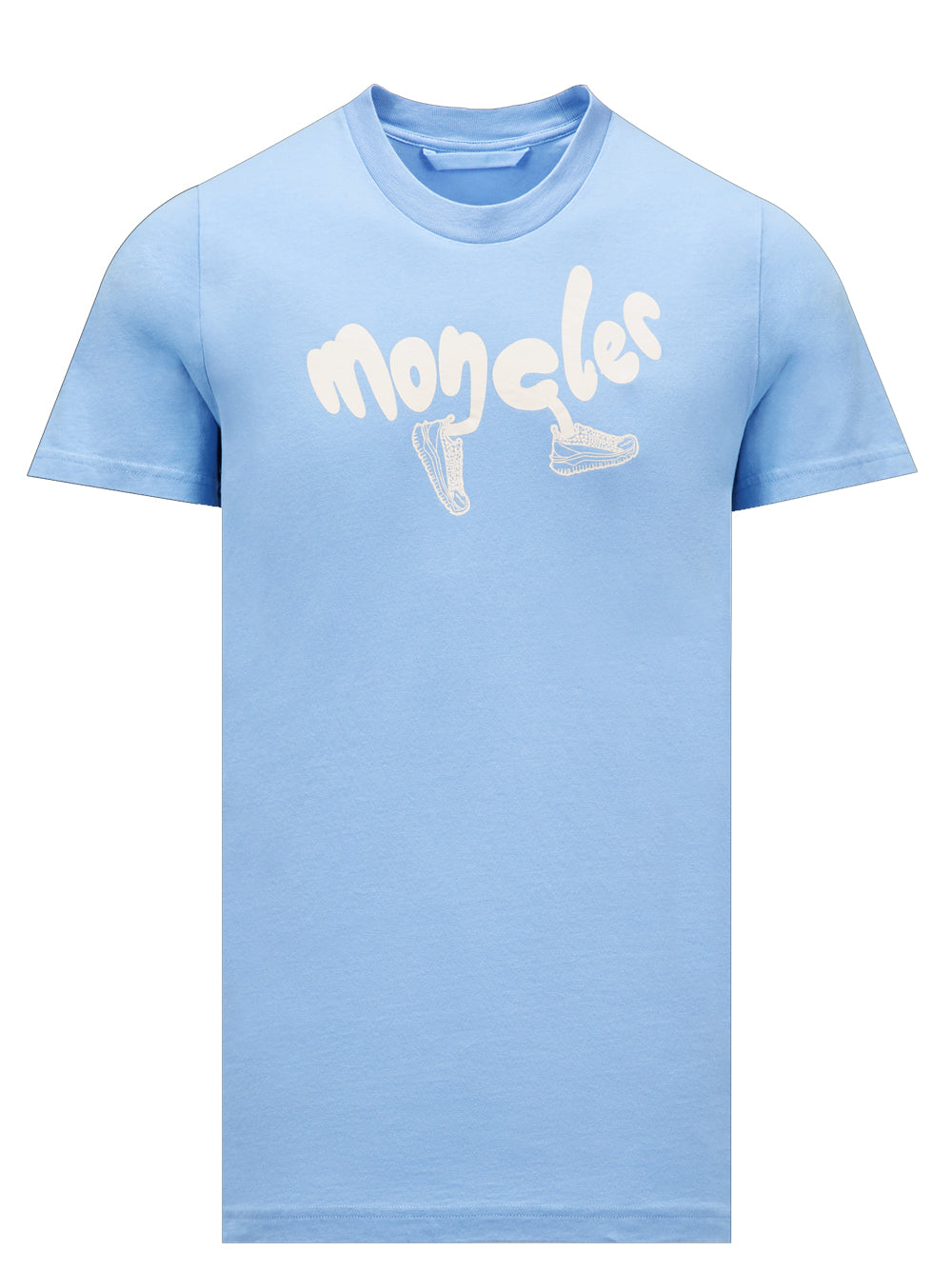 MONCLER - T-shirt à logo running bleu