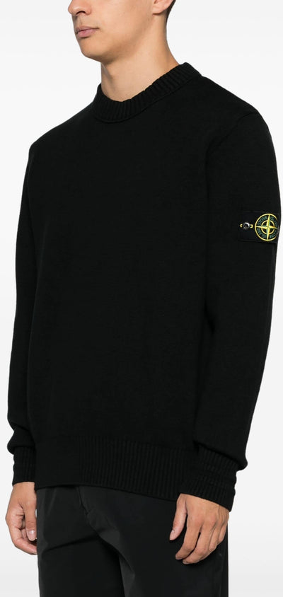 STONE ISLAND - Pull col montant Noir