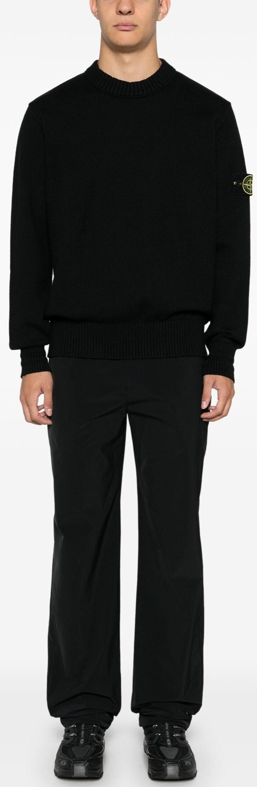 STONE ISLAND - Pull col montant Noir