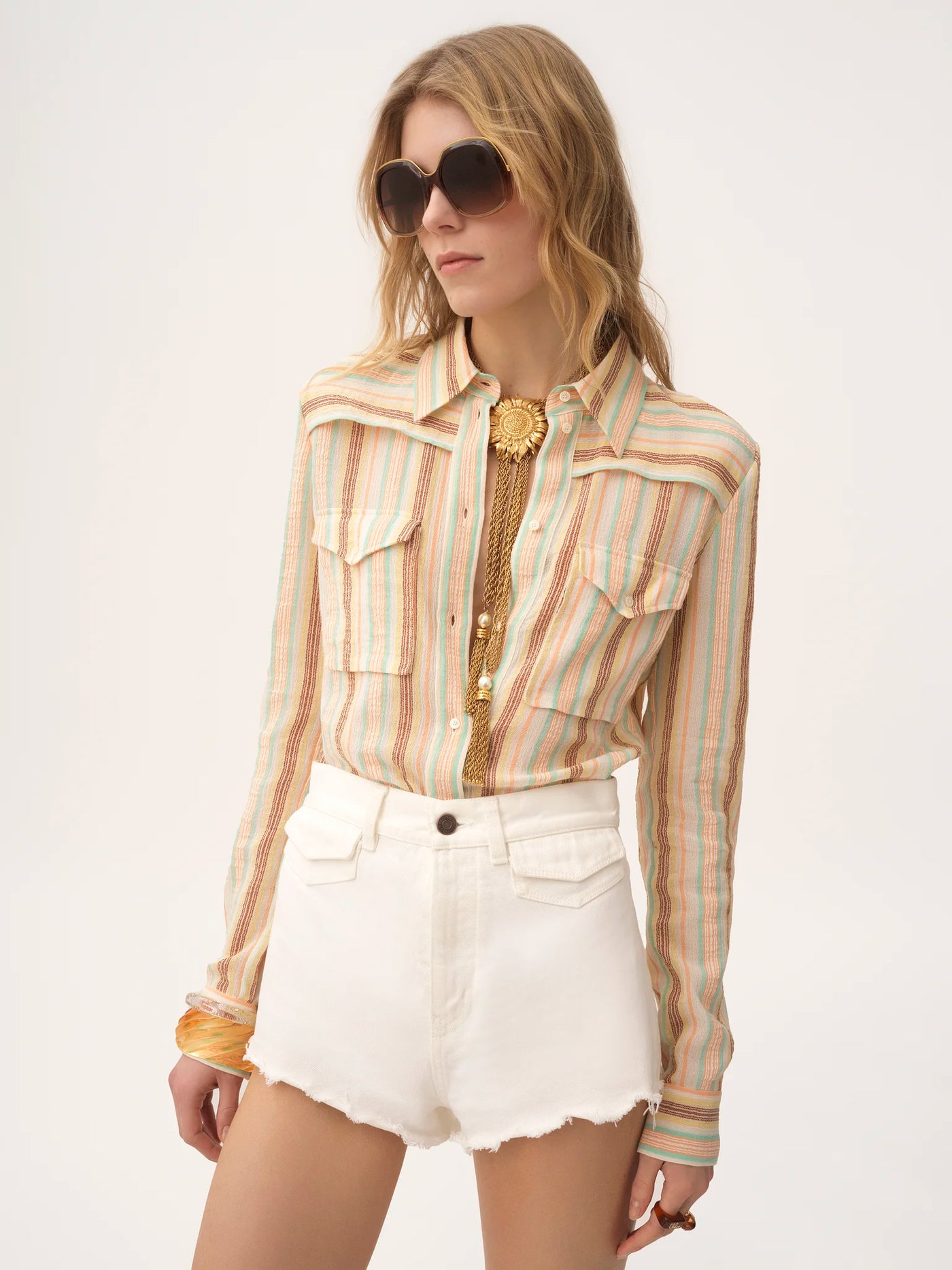 CHLOÉ - Mini short taille haute