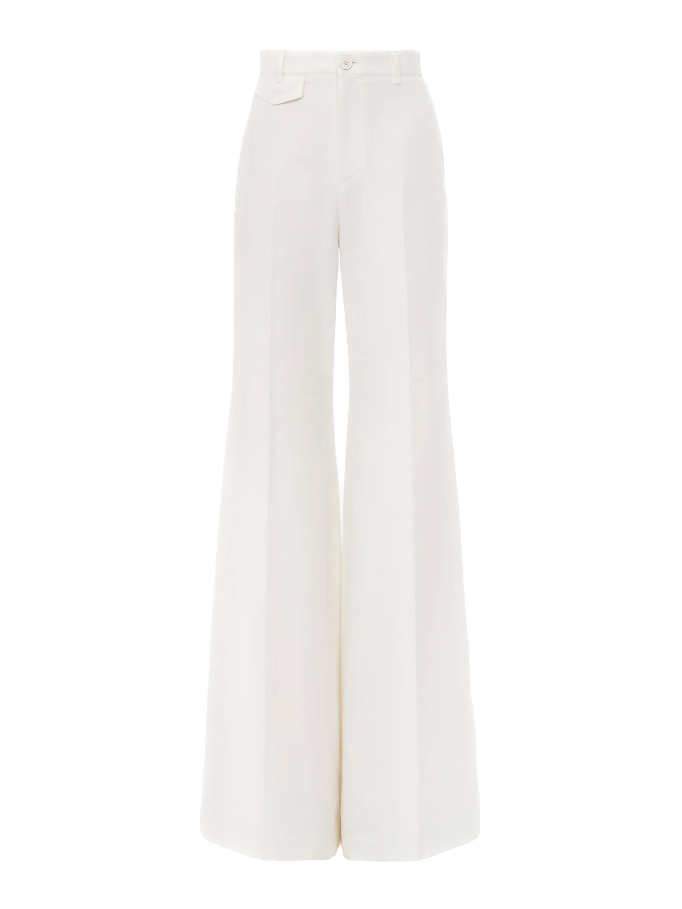 CHLOÉ - Pantalon taille haute évasé en toile de coton