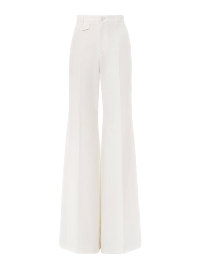 CHLOÉ - Pantalon taille haute évasé en toile de coton