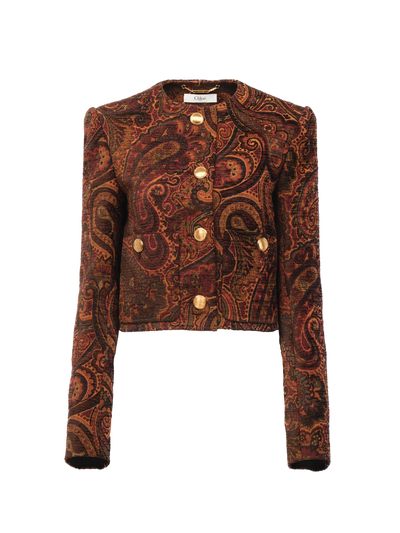CHLOÉ - Veste droite sans col en jacquard
