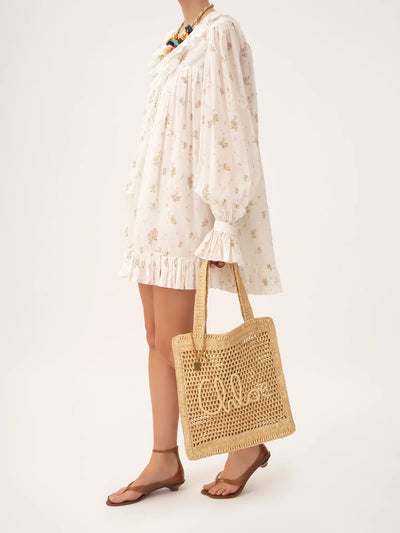 CHLOÉ - Sac Cabas Summer Banana en raphia