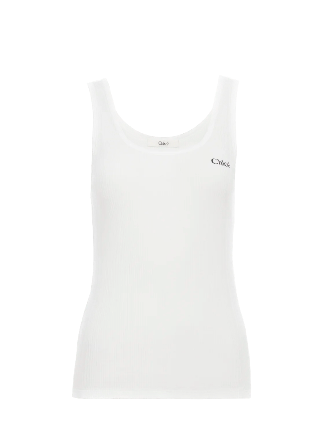 CHLOÉ - Débardeur blanc à logo