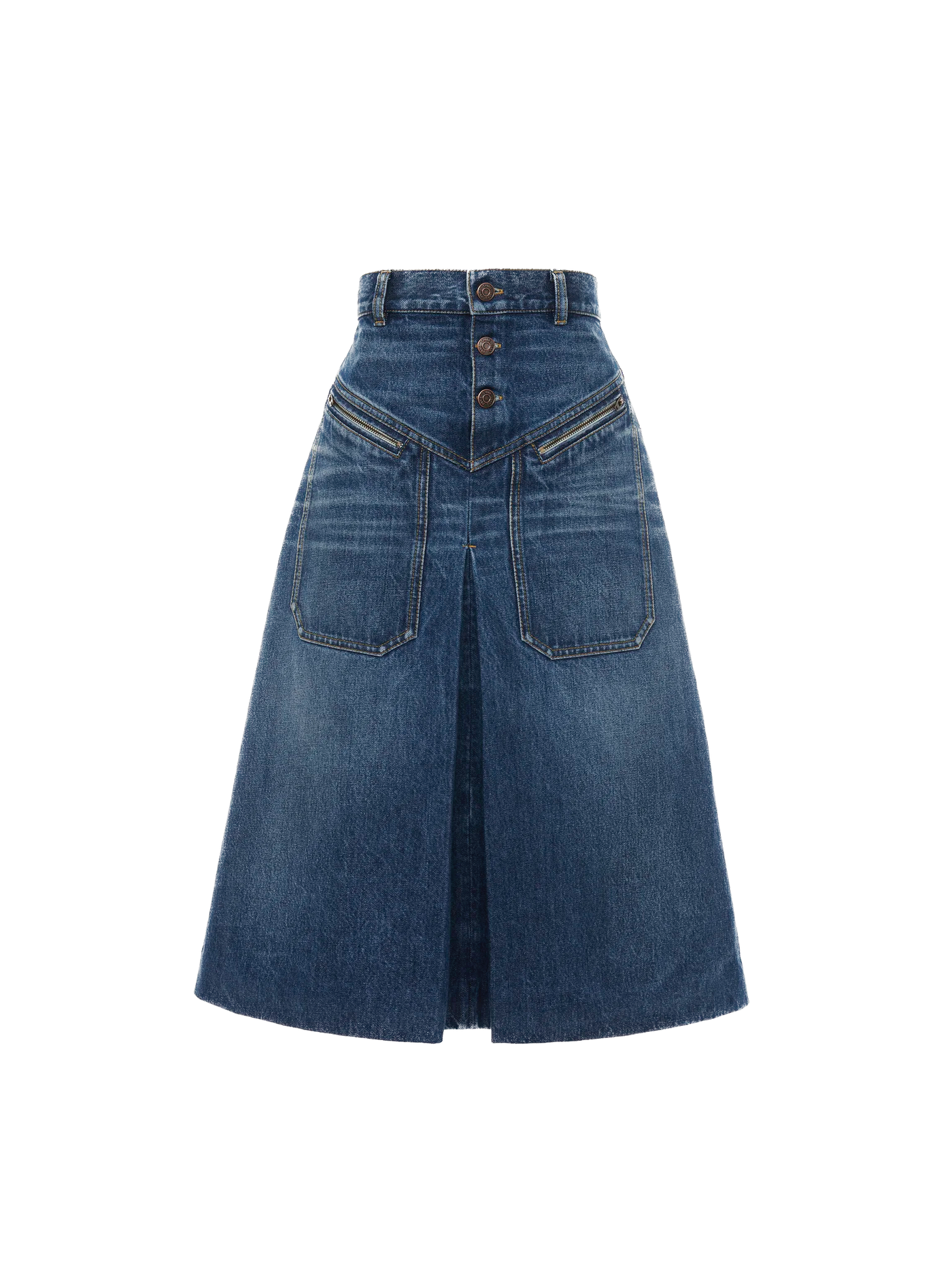 CHLOÉ - Jupe mi-longue en denim