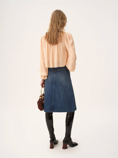 CHLOÉ - Jupe mi-longue en denim