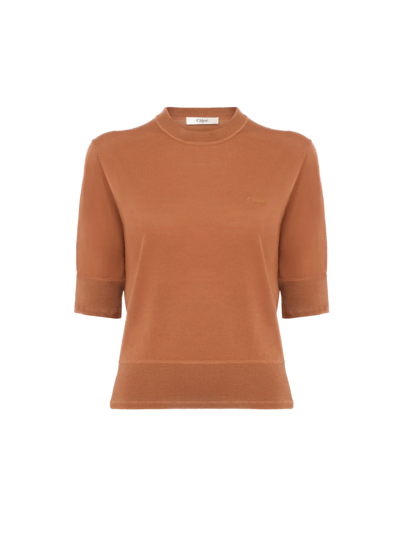 CHLOÉ - Pull manches courtes en maille