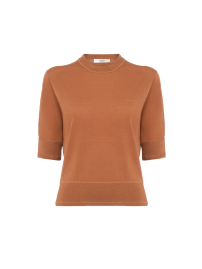 CHLOÉ - Pull manches courtes en maille