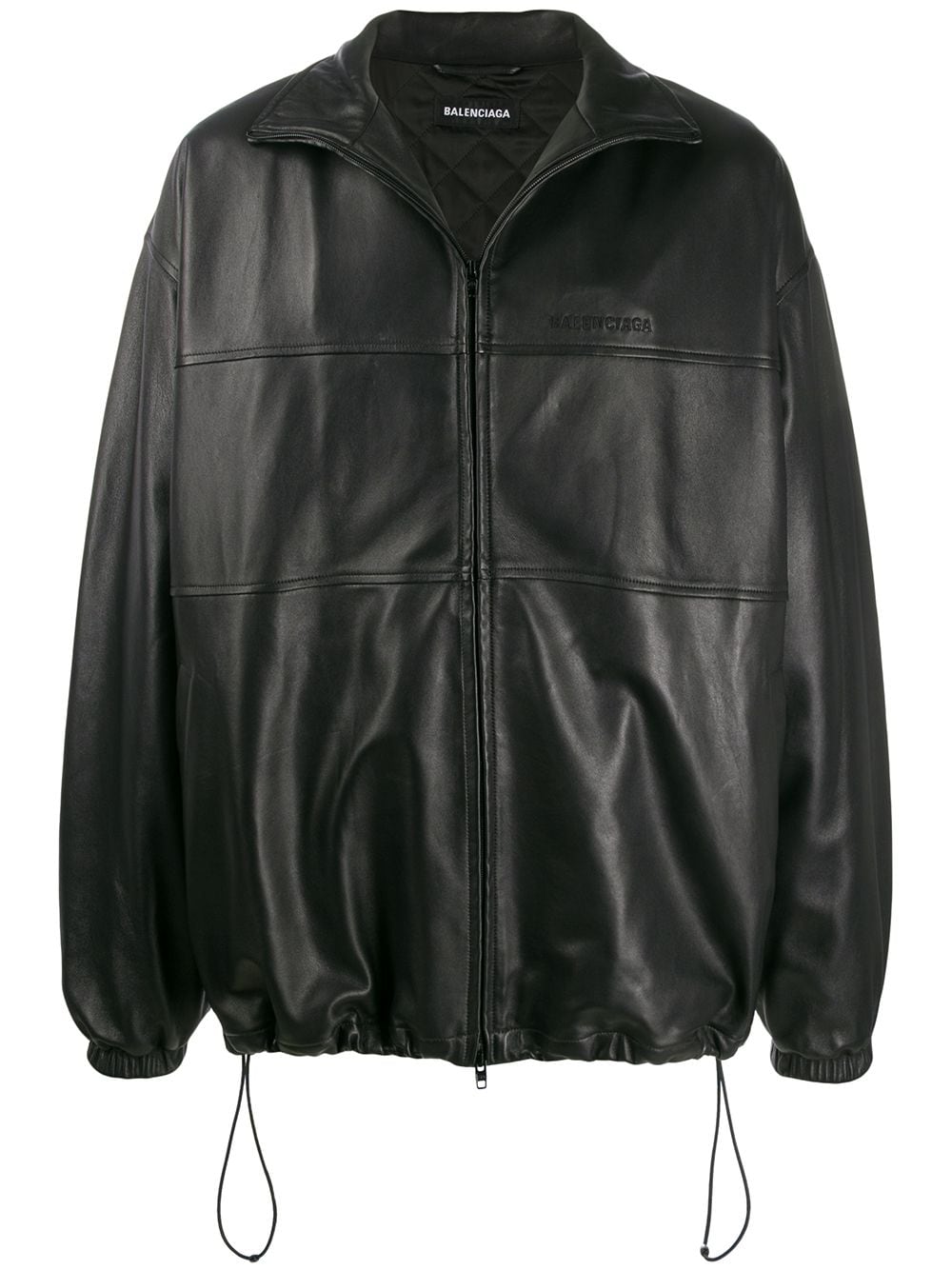 BALENCIAGA - Veste oversize en cuir d'agneau
