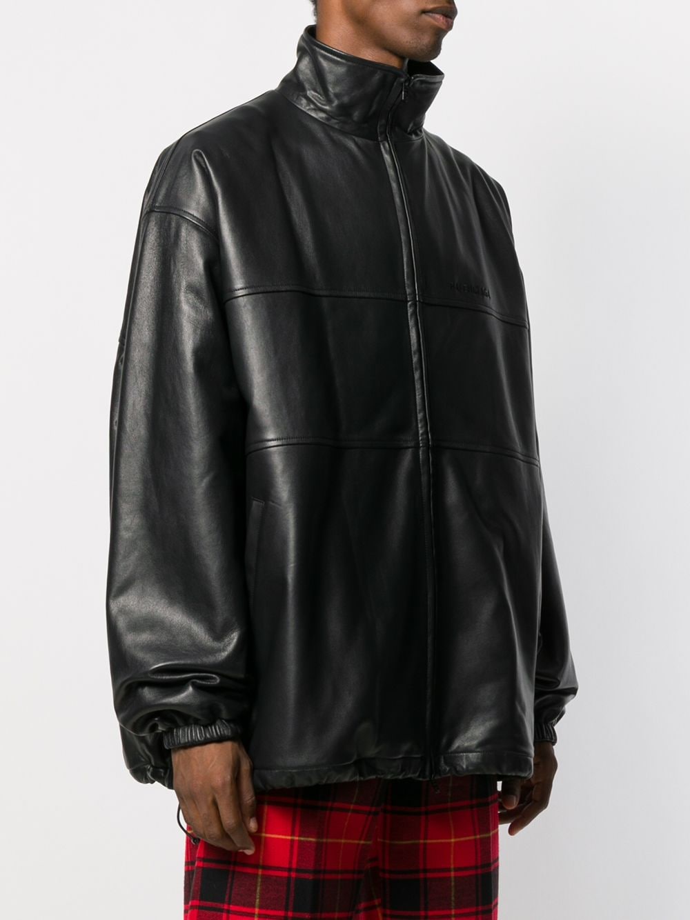 BALENCIAGA - Veste oversize en cuir d'agneau