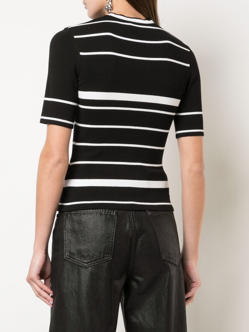 OFF-WHITE - Top en maille rayée à logo