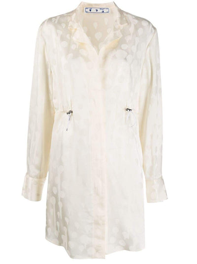 first-femme-aix-off-white-robe-chemise-blanche-pois