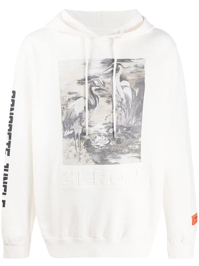 HERON PRESTON - Sweat à capuche Heron à logo imprimé