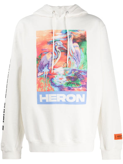 HERON PRESTON - Sweat à capuche à imprimé graphique