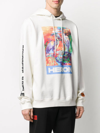 HERON PRESTON - Sweat à capuche à imprimé graphique