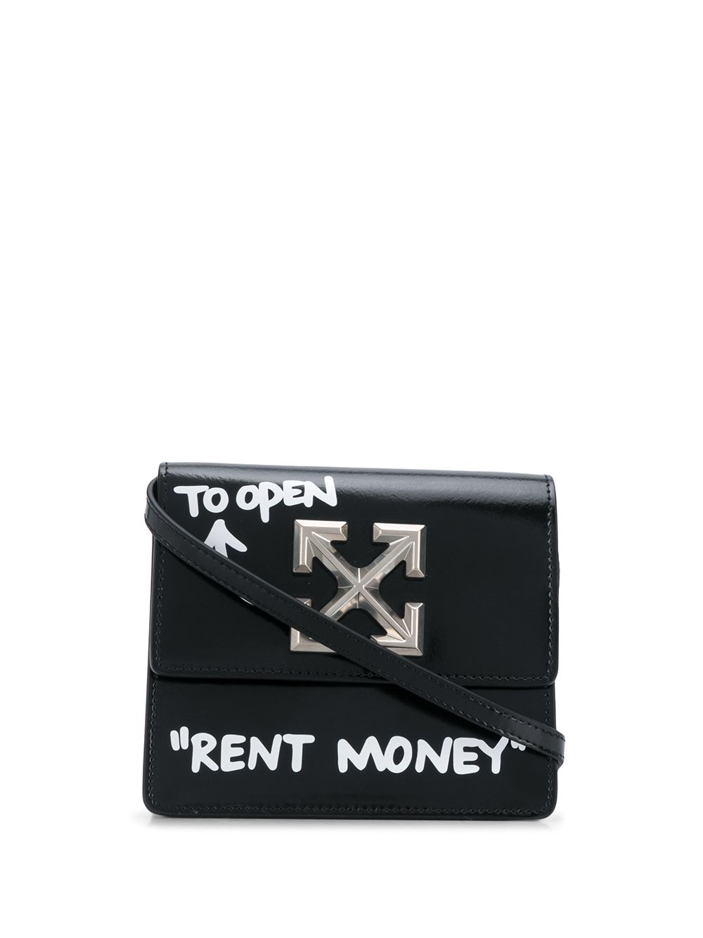 OFF-WHITE - Sac à bandoulière Turn To Open Jitney 0.7 à plaque logo