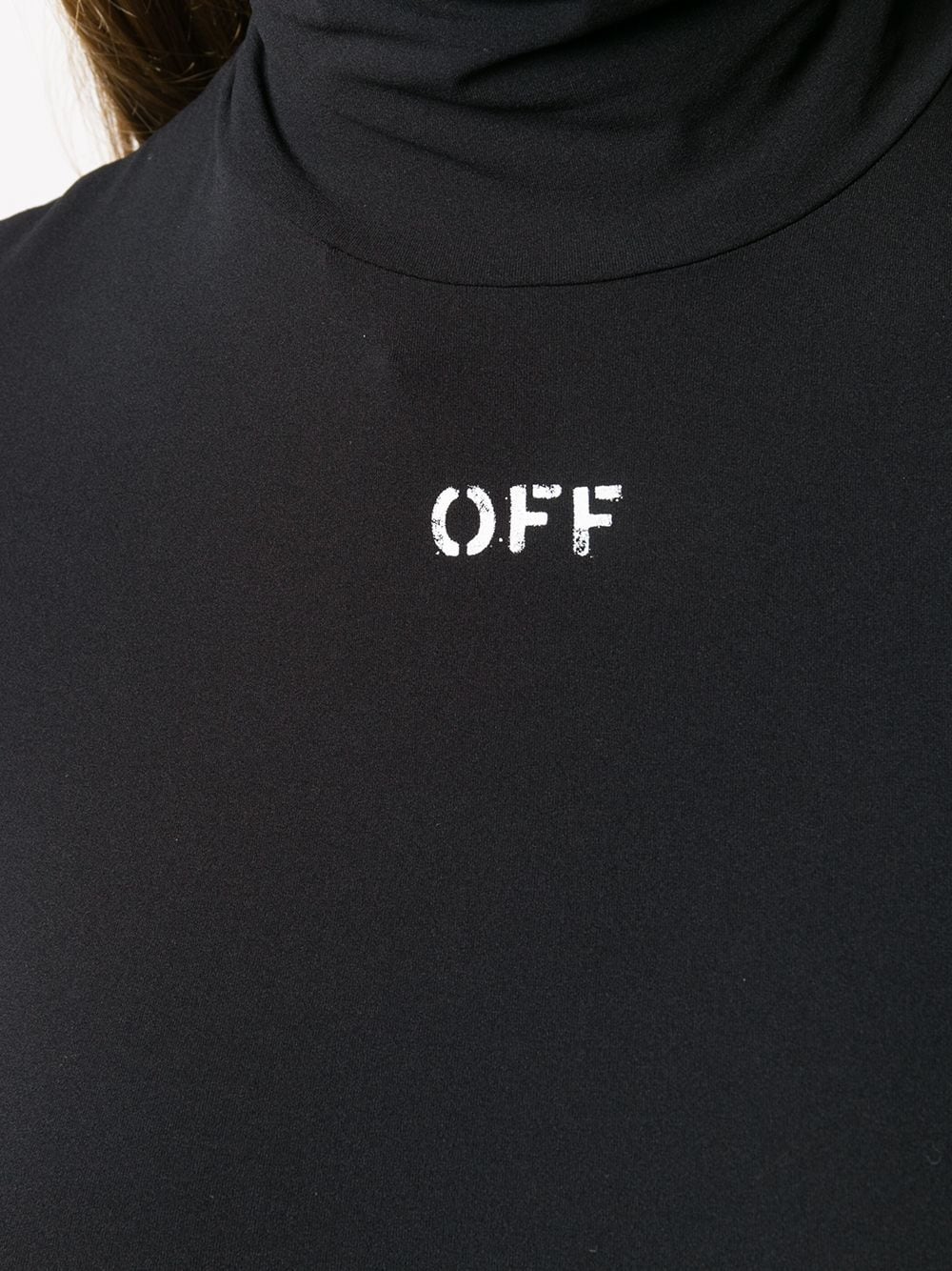 OFF-WHITE - Top ajusté à col montant
