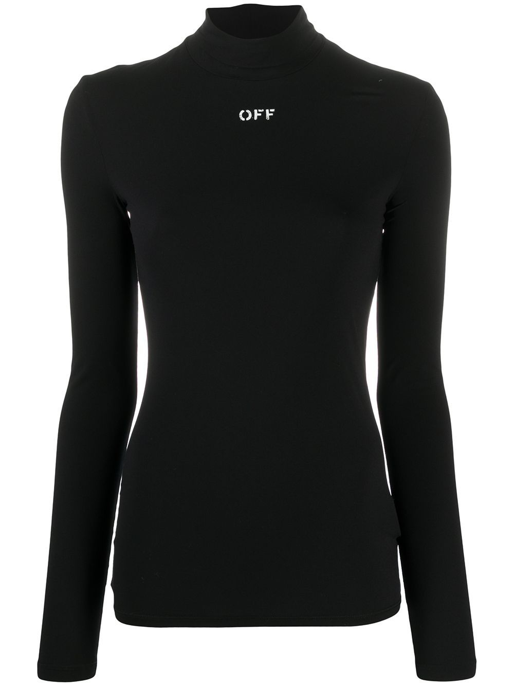OFF-WHITE - Top ajusté à col montant