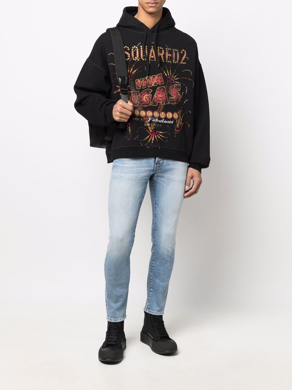 DSQUARED2 - Jean droit à effet délavé