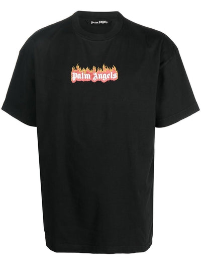 PALM ANGELS T-shirt en coton à logo imprimé