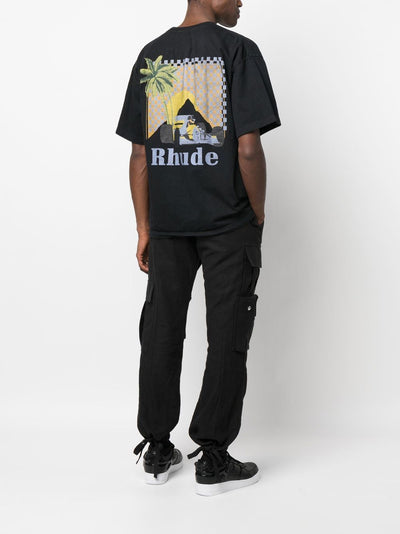 RHUDE - T-shirt en coton moonlight tropics