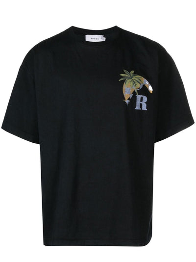 RHUDE - T-shirt en coton moonlight tropics