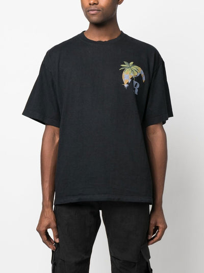 RHUDE - T-shirt en coton moonlight tropics